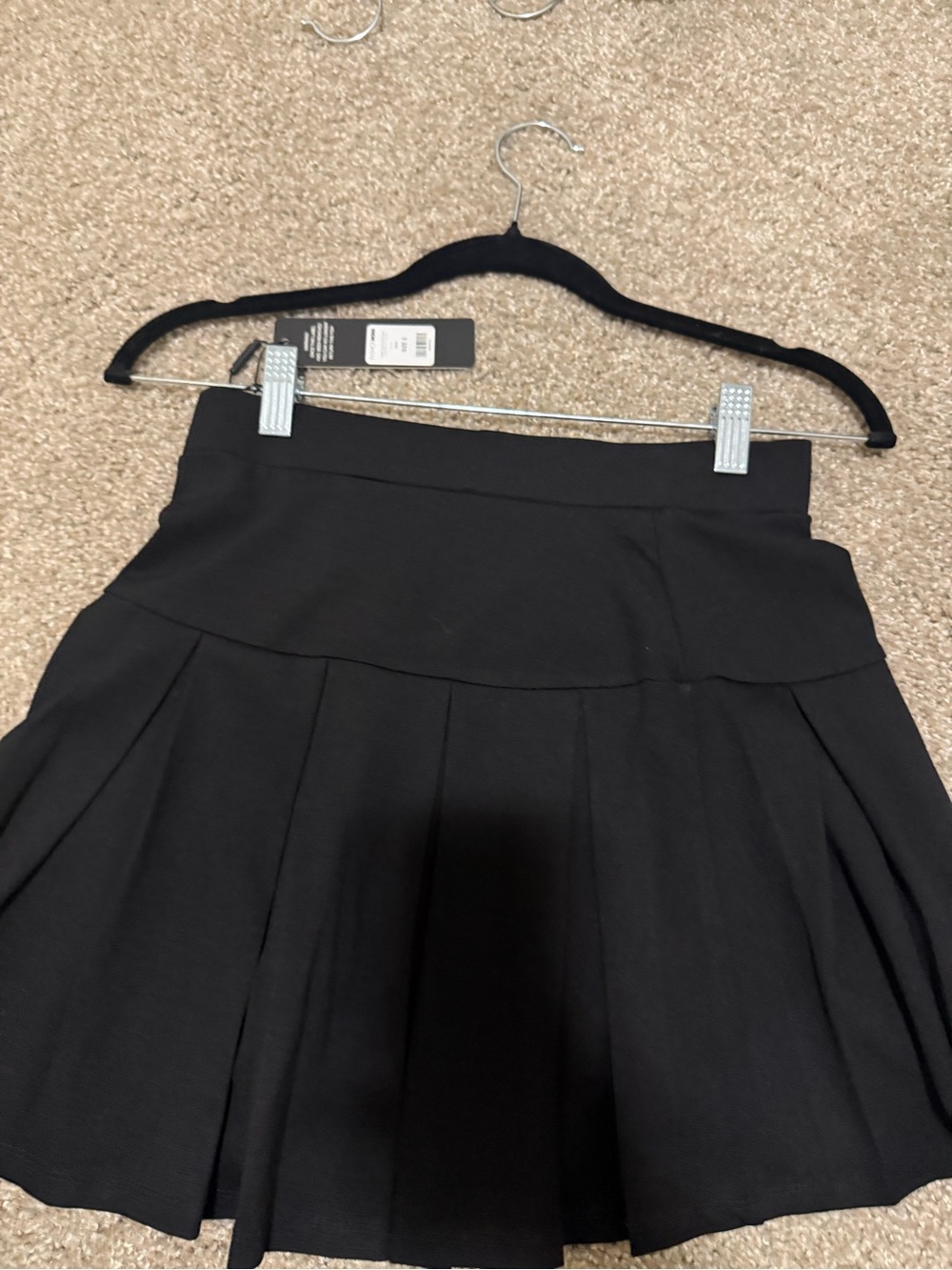 Fashion Nova Black Pleated Mini Skirt